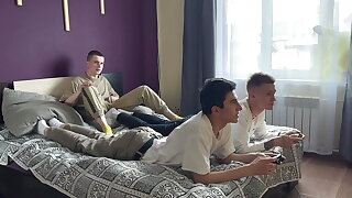 Together with My Stepfather, I Fuck My Console-playing Friends