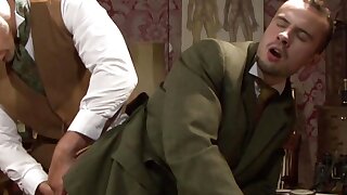 Boys Fuck in the Old-time Interior Office, Acting Like Nasty