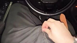 Load Moaning and Hard Cock Public in the Car