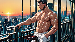 Ai Generated Intense Muscle Men
