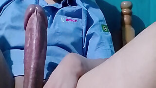 Playing with my big cock until I cum