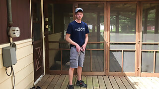 Very Risky Strip and Cum Outdoors