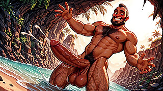 Beach Hunks Showing Erections