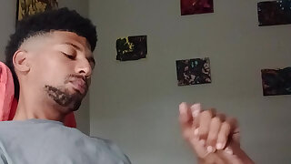 Stroking My Long Big Dick WithOut Cummimg