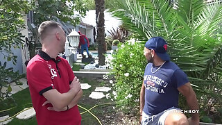 Barebakc orgy in the exhib garden