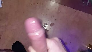 Young boy after long edging big Cumshot