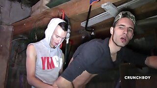 Two Young Straight Dudes Fucking In Basement - StraightBoysFuckGay