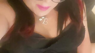 CD Krissy Sweets 🍭 in her pink babydoll lingerie heels talking dirty and needthick cock deep inside her tight ass